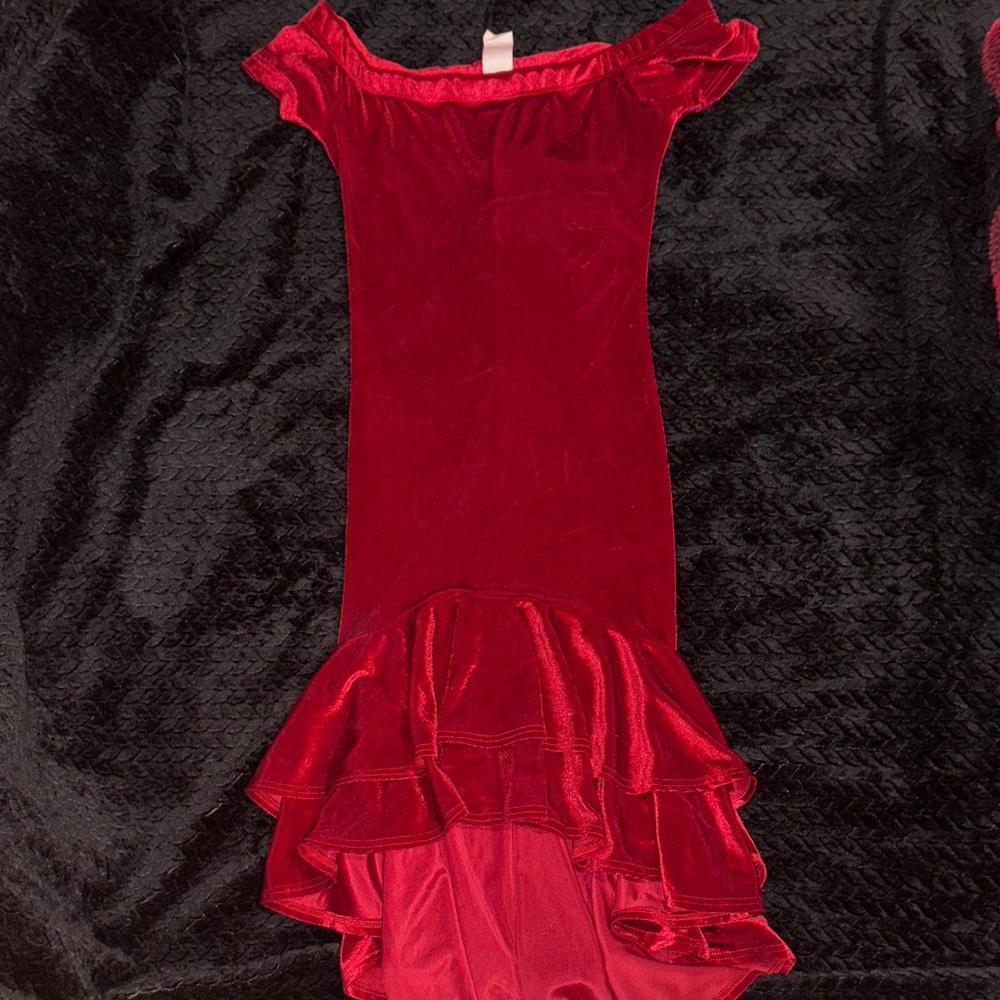 Red Ruffled Kids Costume Dress